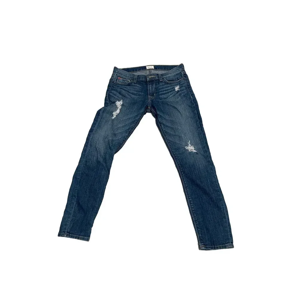 Hudson Krista Skinny Crop distressed jeans size 27